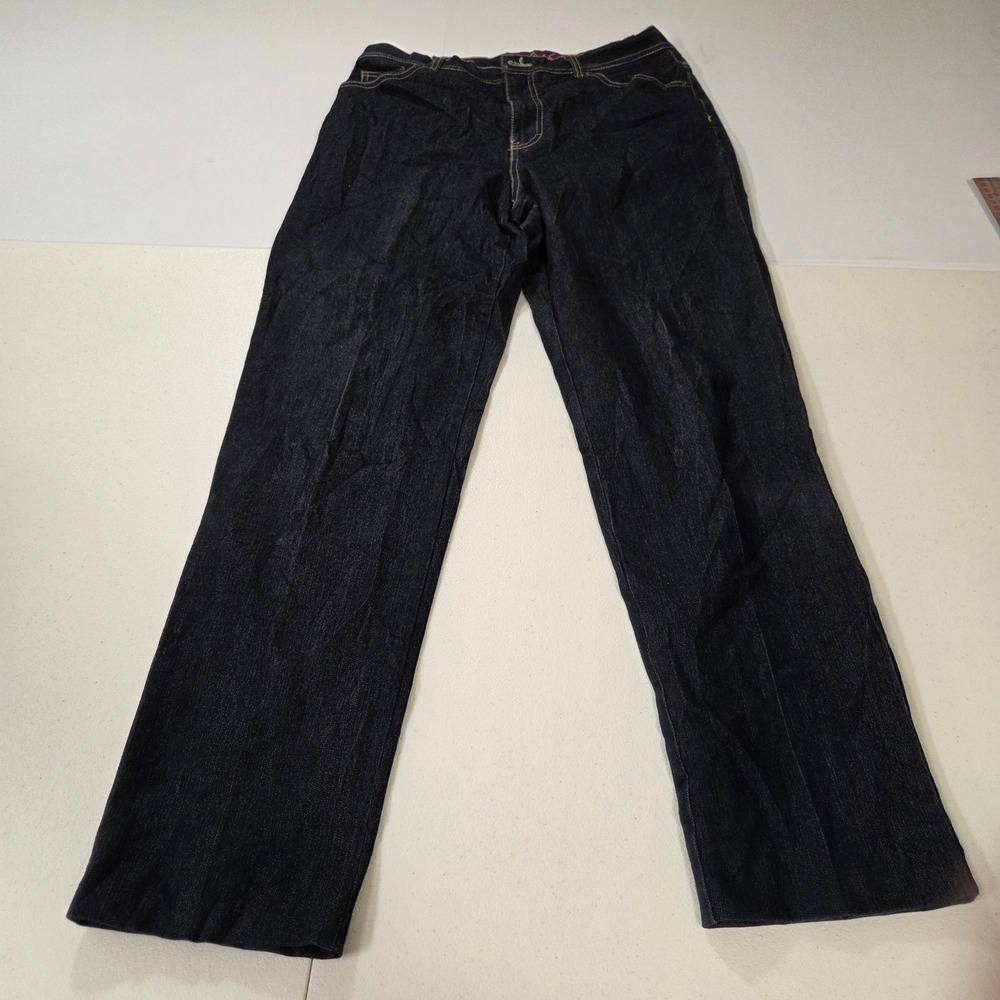 Gloria Vanderbilt Amanda Jeans Womens 12 Long Dark Wash High Rise Tapered Leg